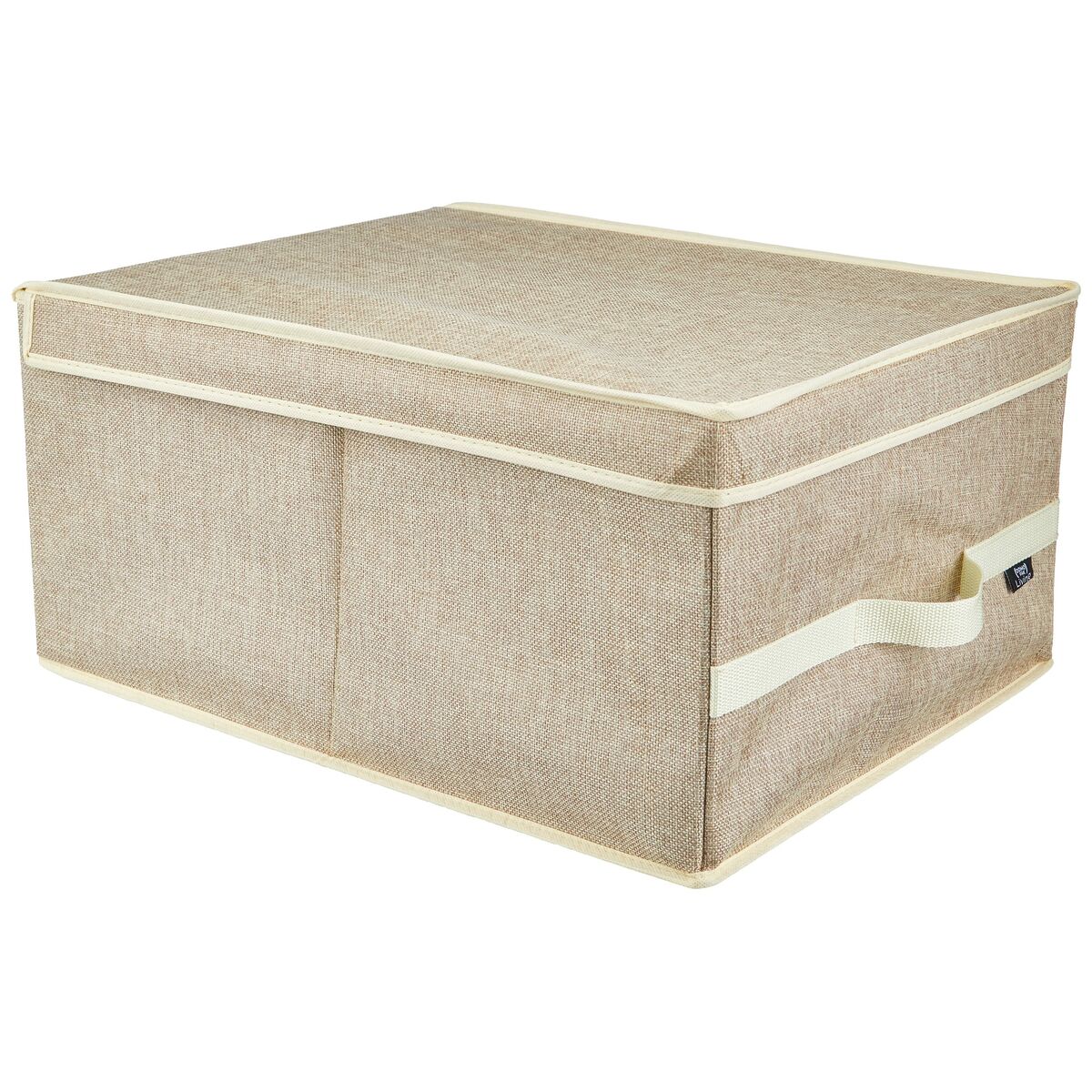 Boîte de rangement Domopak avec couvercle Beige (38 x 50 x 24 cm)