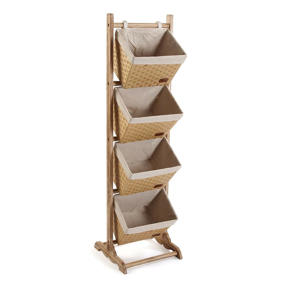 Meuble d'appoint Versa Bois Coton (35 x 125 x 35 cm)