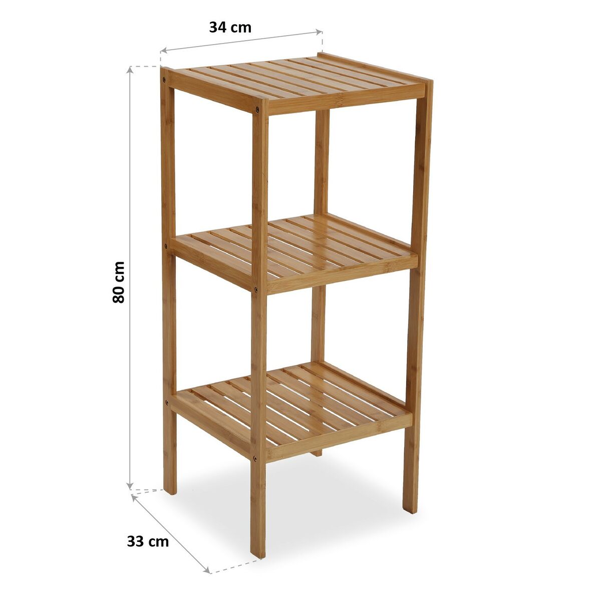 Étagère de salle de bain Versa Bambou (33 x 80 x 34 cm)