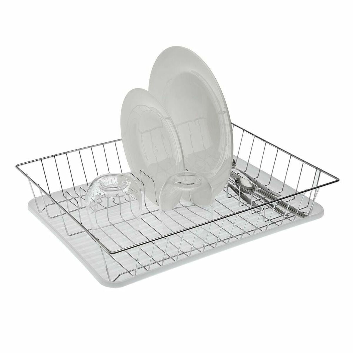 Égouttoir pour évier Versa Archie Blanc Acier (34,5 x 8 x 43 cm)