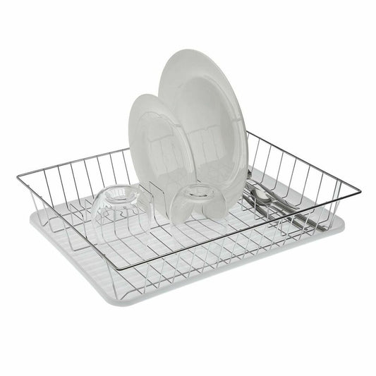 Égouttoir pour évier Versa Archie Blanc Acier (34,5 x 8 x 43 cm)
