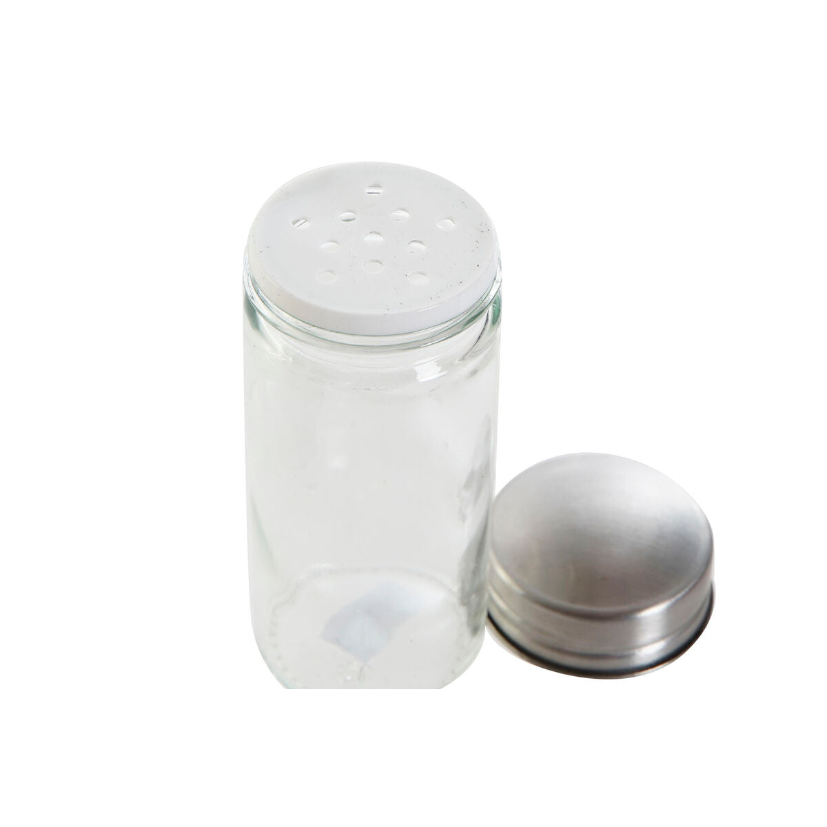 Porte-épices DKD Home Decor Cristal Acier inoxydable (17 x 17 x 23 cm)
