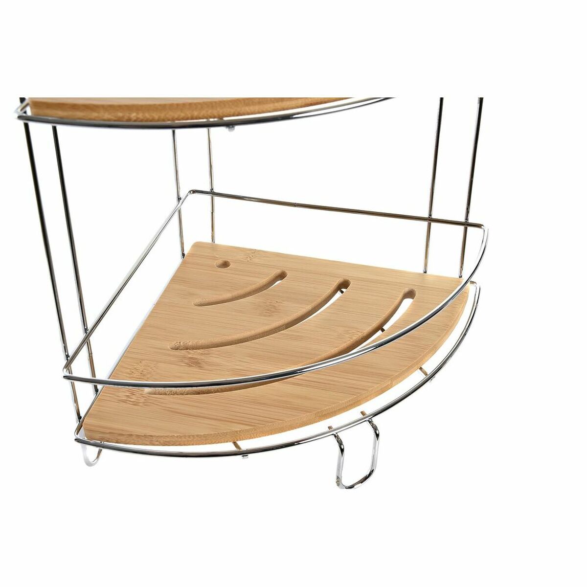 Étagère de salle de bain DKD Home Decor Bambou Aluminium Chrome (19,5 x 19,5 x 47 cm)
