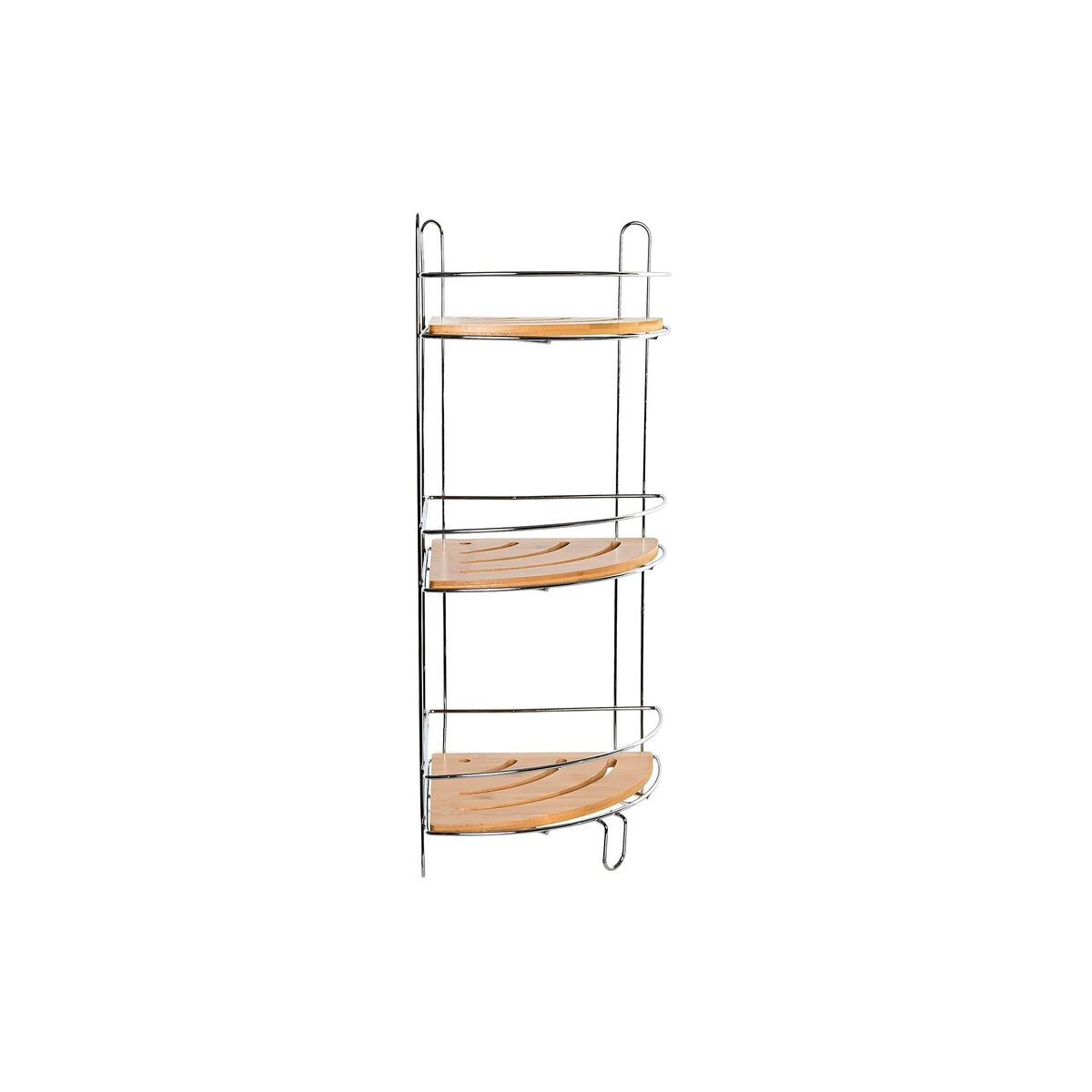 Étagère de salle de bain DKD Home Decor Bambou Aluminium Chrome (19,5 x 19,5 x 47 cm)