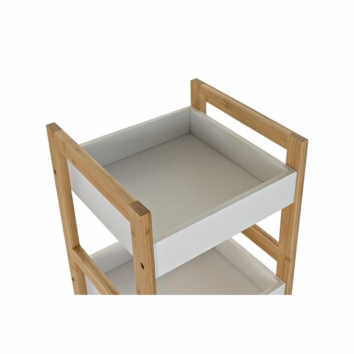 Étagère de salle de bain DKD Home Decor Blanc Bambou Naturel (30 x 29 x 80 cm)