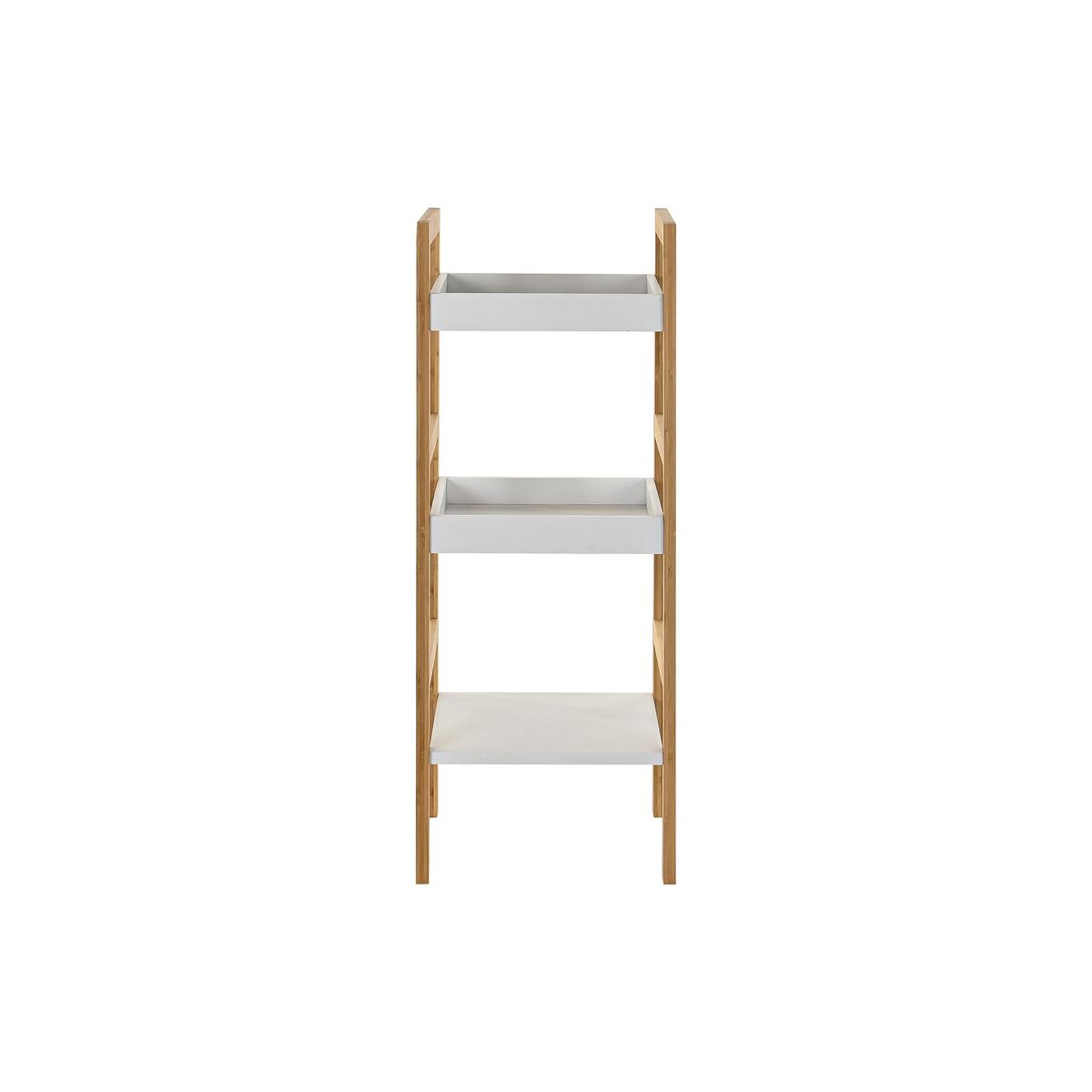 Étagère de salle de bain DKD Home Decor Blanc Bambou Naturel (30 x 29 x 80 cm)