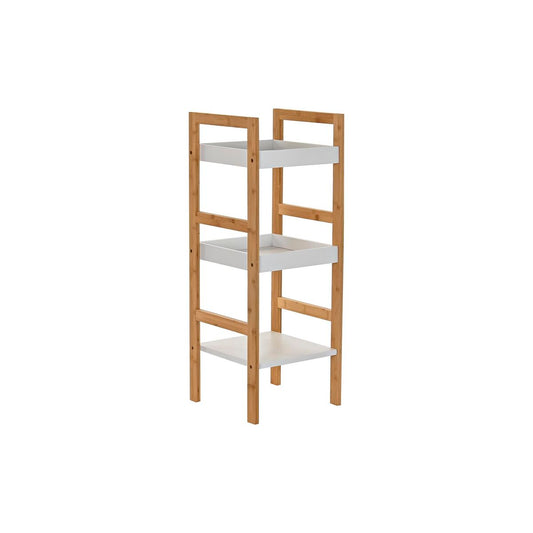 Étagère de salle de bain DKD Home Decor Blanc Bambou Naturel (30 x 29 x 80 cm)