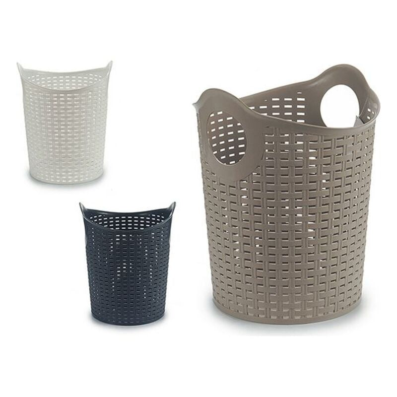 Panier multiusage Plastique Imitation Rotin 15 L (35 x 28 x 28 cm)