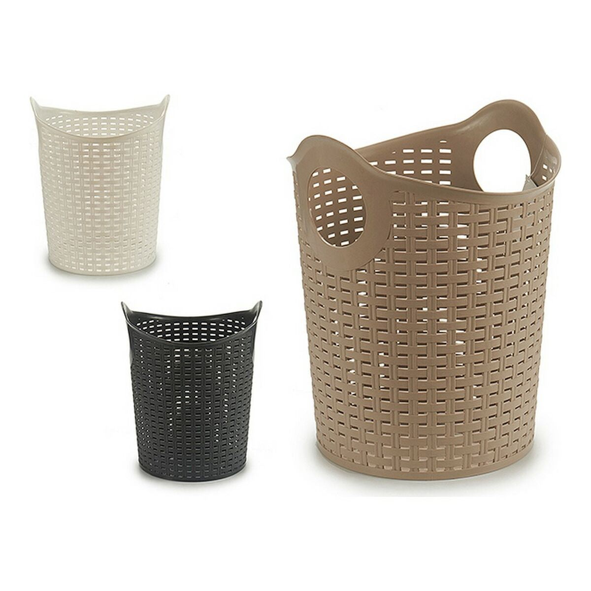 Panier multiusage Plastique Imitation Rotin 15 L (35 x 28 x 28 cm)