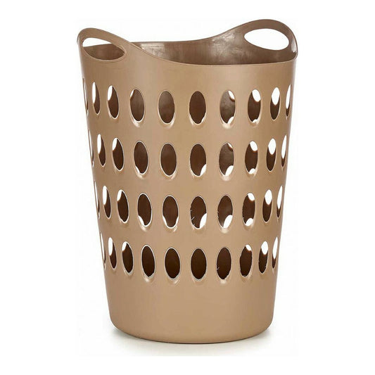 Panier à linge avec poignées Beige Plastique 50 L