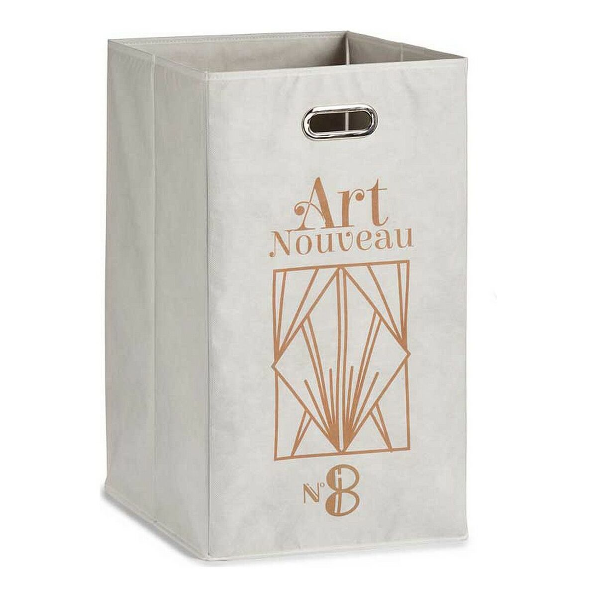 Panier Art Nouveau Blanc Doré Carton 60 L (35 x 57 x 35 cm)