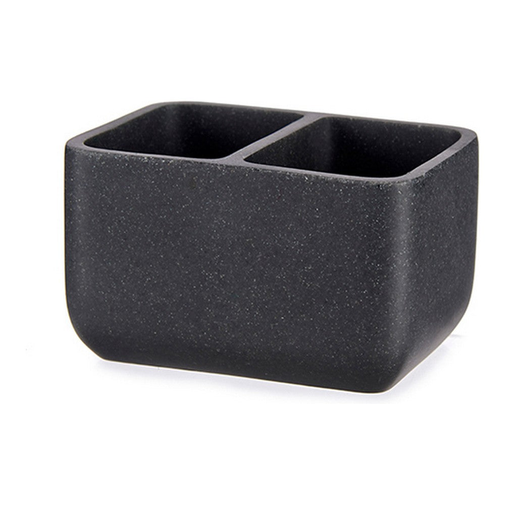 Porte-éponge double pour évier en Polyresine Gris (9 x 7 x 12 cm)