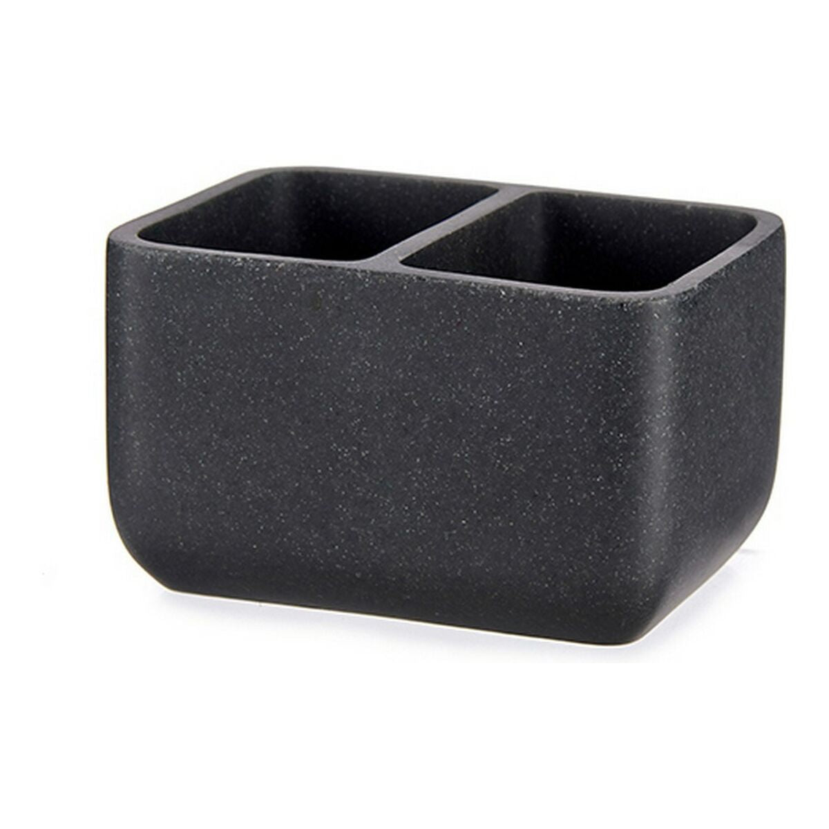 Porte-éponge double pour évier en Polyresine Gris (9 x 7 x 12 cm)