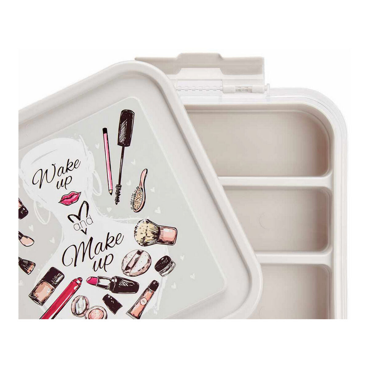 Organisateur de Maquillage Transparent en Plastique 24,5 x 11,5 x 26 cm