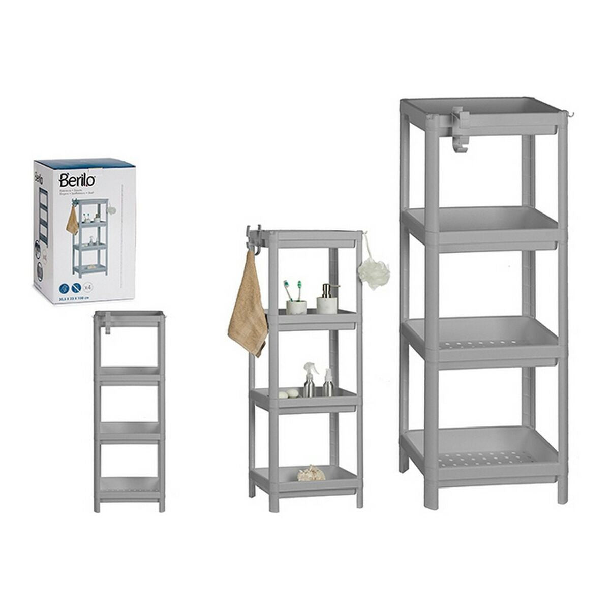 Étagères de Salle de Bain en Polypropylène (23 x 100 x 35,5 cm)