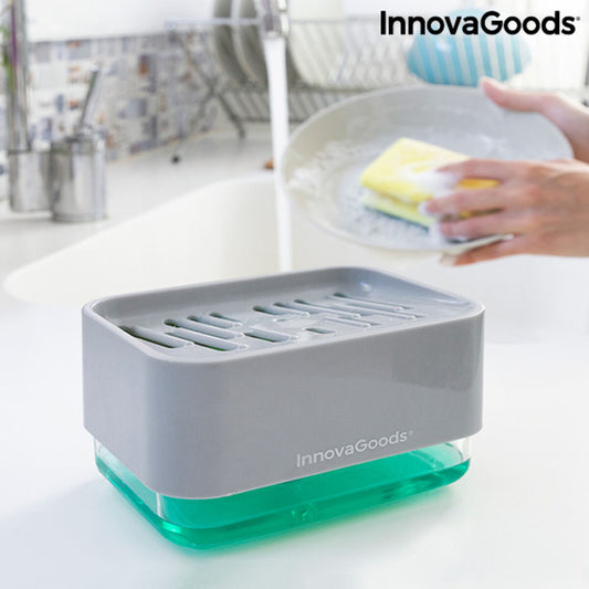  Distributeur de Savon 2-en-1 pour Évier de Cuisine Pushoap InnovaGoods