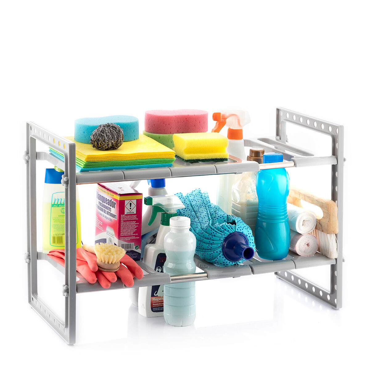 Étagère extensible sous évier, 2 niveaux