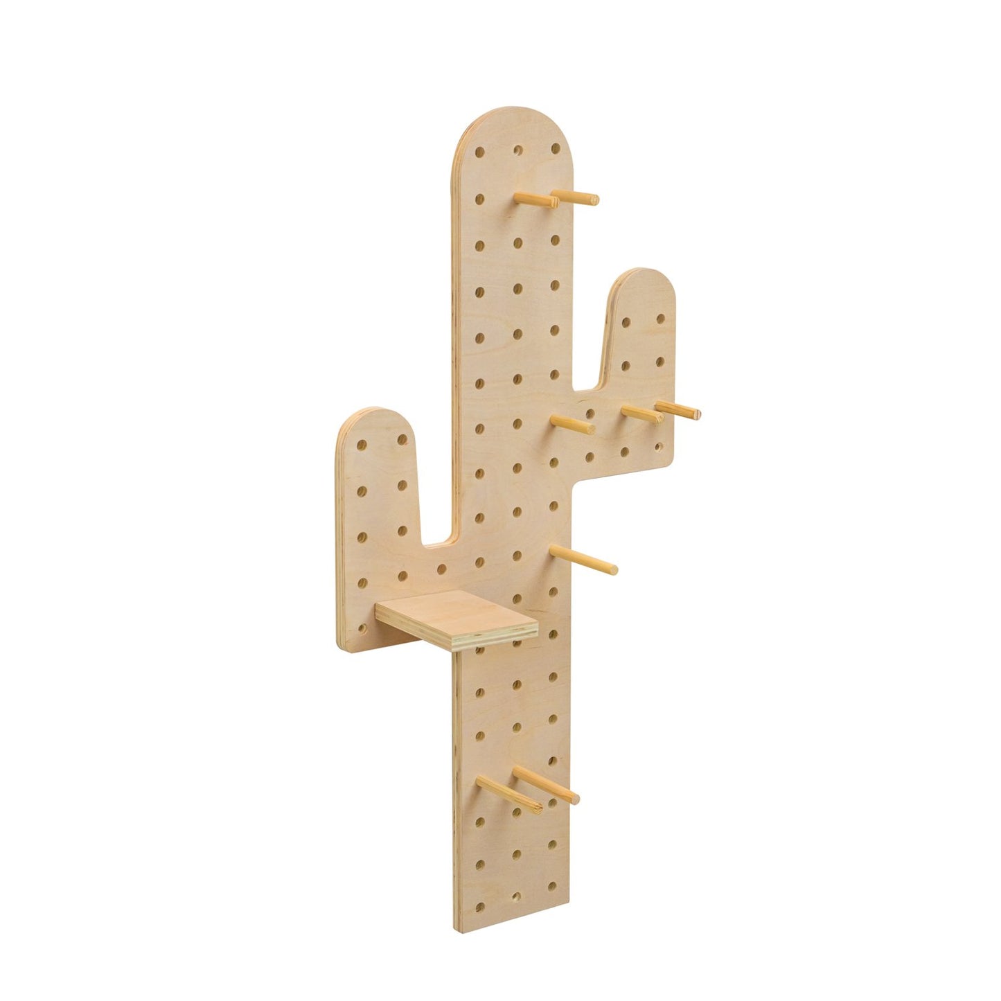 Tableau organiseur mural forme Cactus en bois